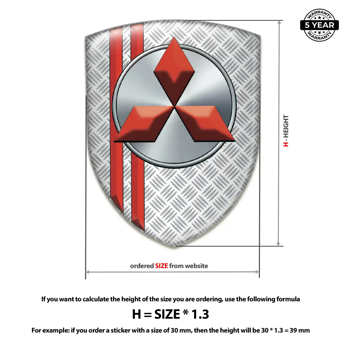 Mitsubishi 3D Emblem Sticker Exclusive Series