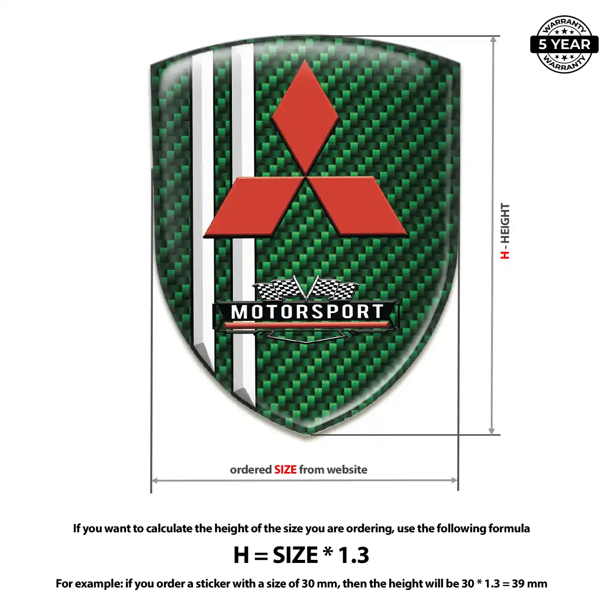 Mitsubishi 3D Emblem Sticker Noble Edition
