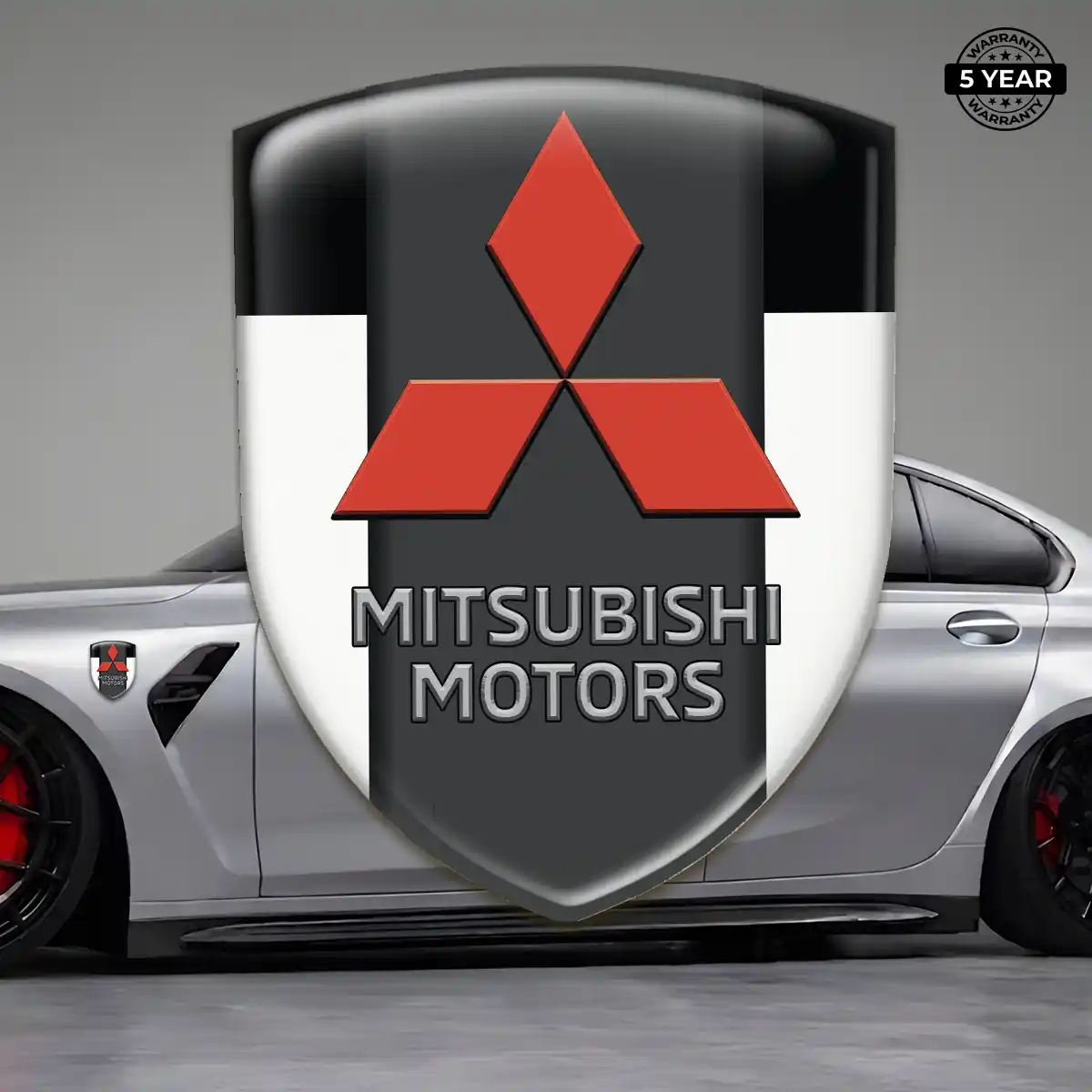 Mitsubishi 3D Emblem Sticker Refined Design
