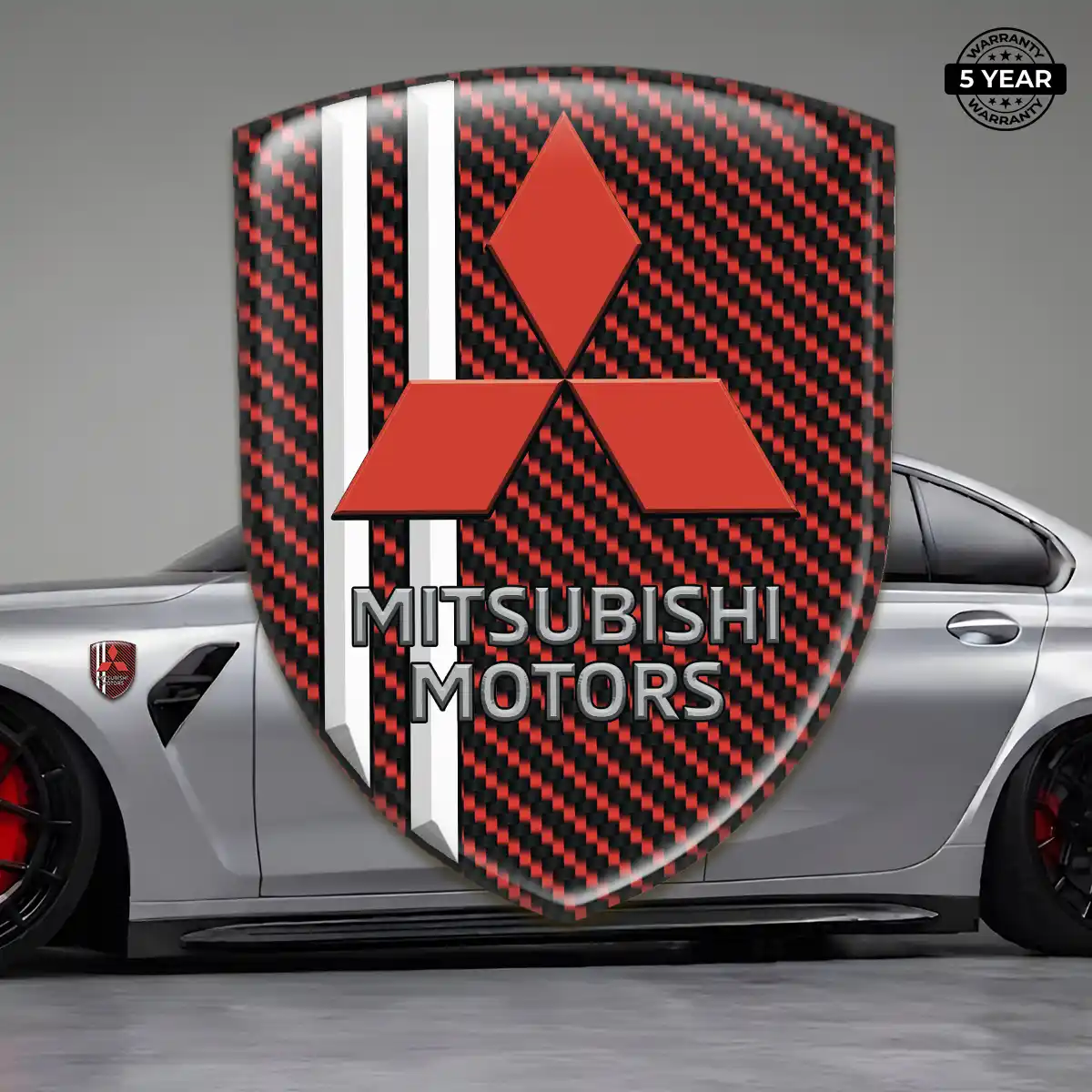 Mitsubishi 3D Emblem Sticker Signature Grade