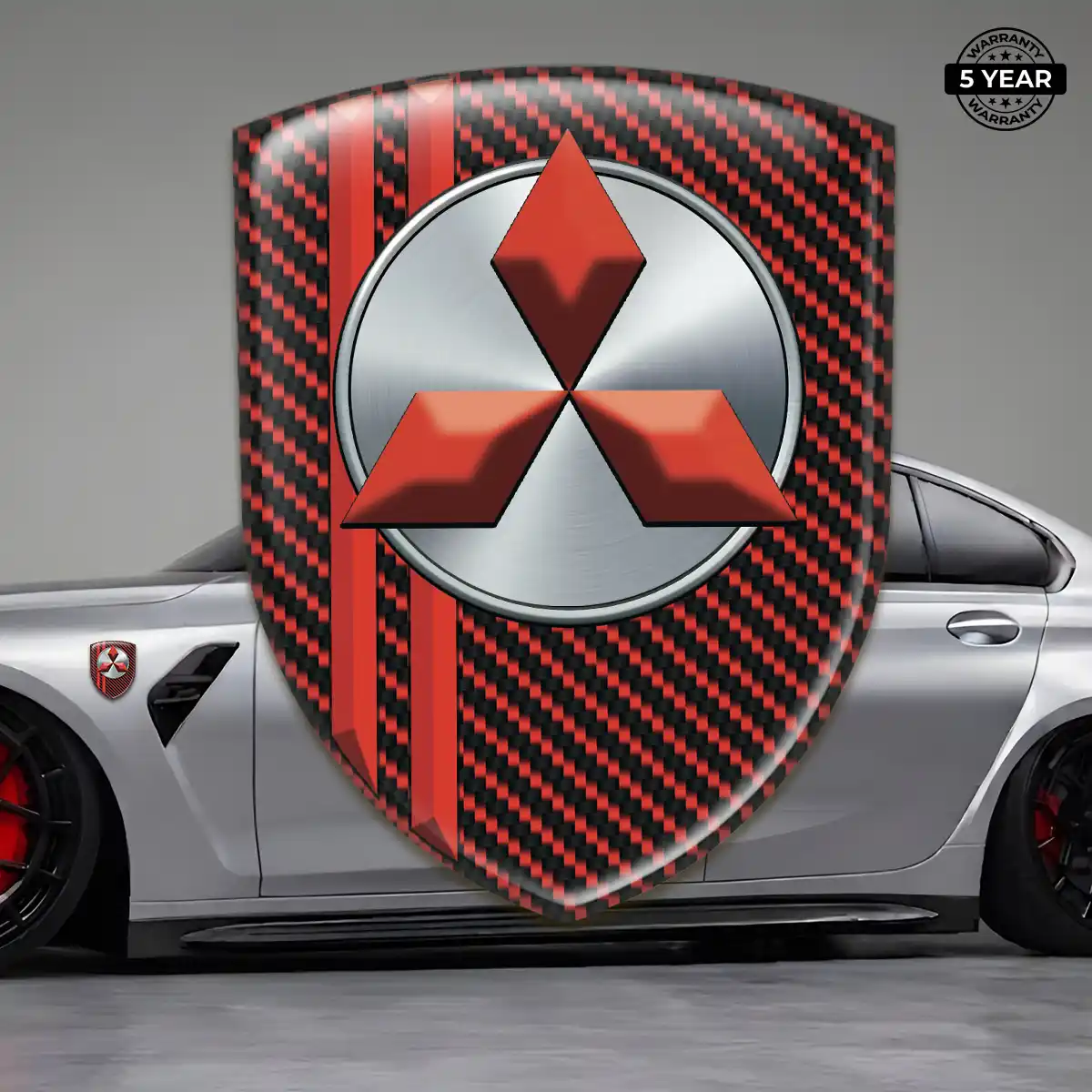 Mitsubishi 3D Emblem Sticker Superior Craft