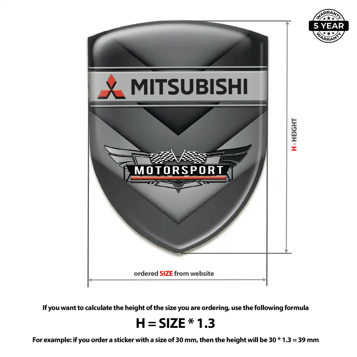 Mitsubishi 3D Gel Sticker Deluxe Edition