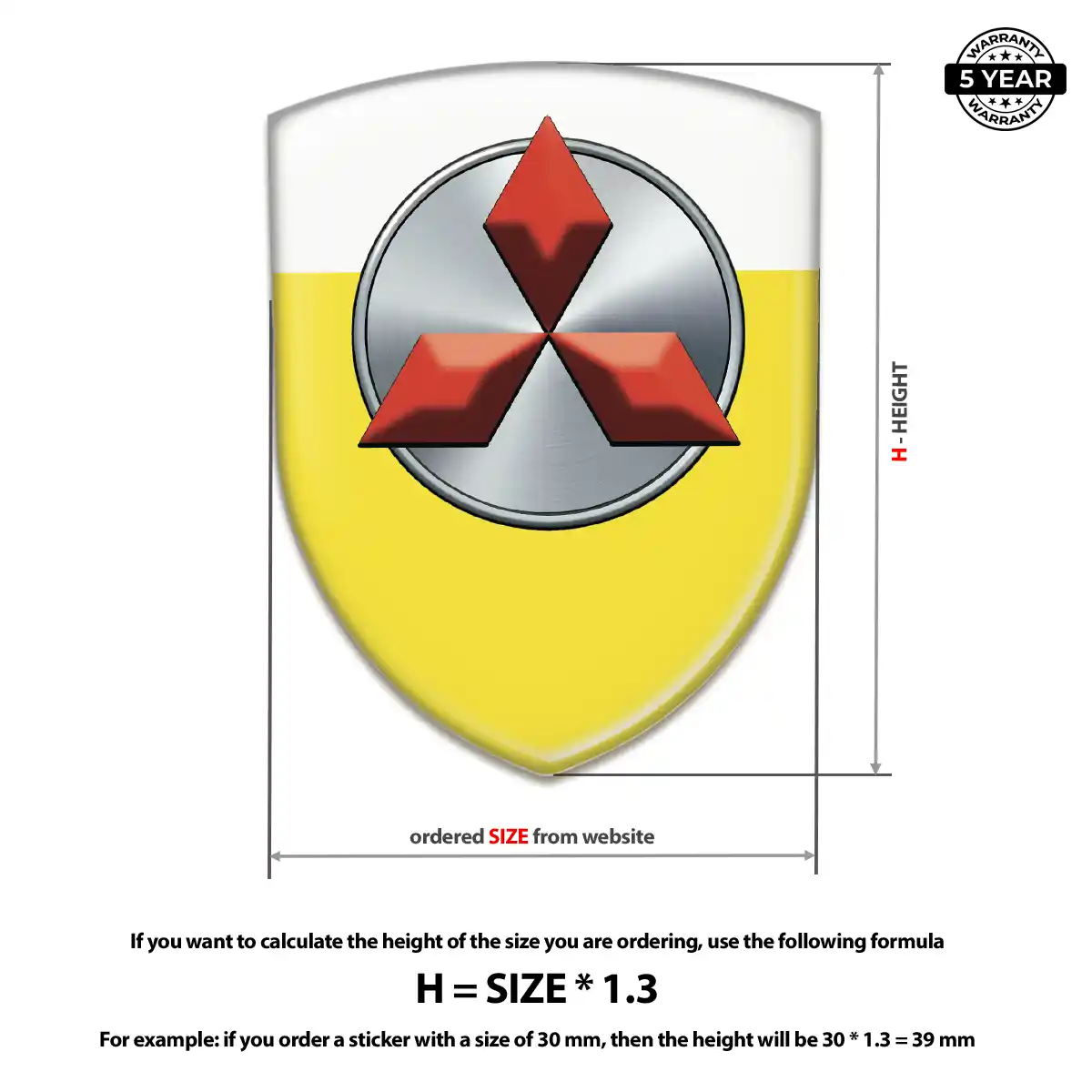 Mitsubishi 3D Gel Sticker Elite Edition
