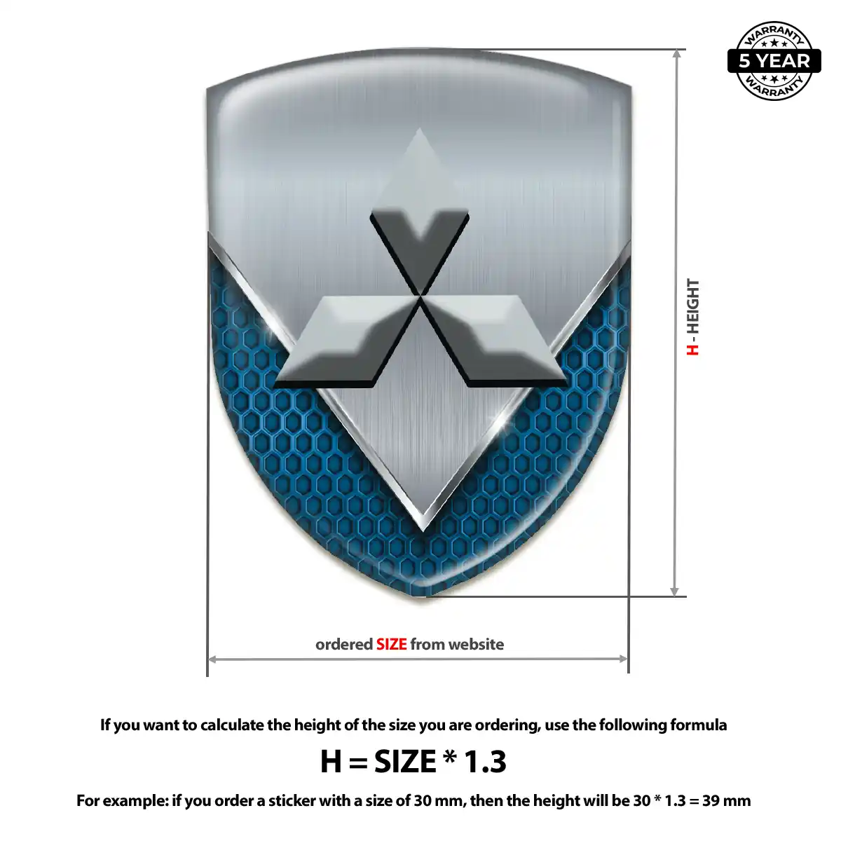 Mitsubishi 3D Gel Sticker Superior Craft