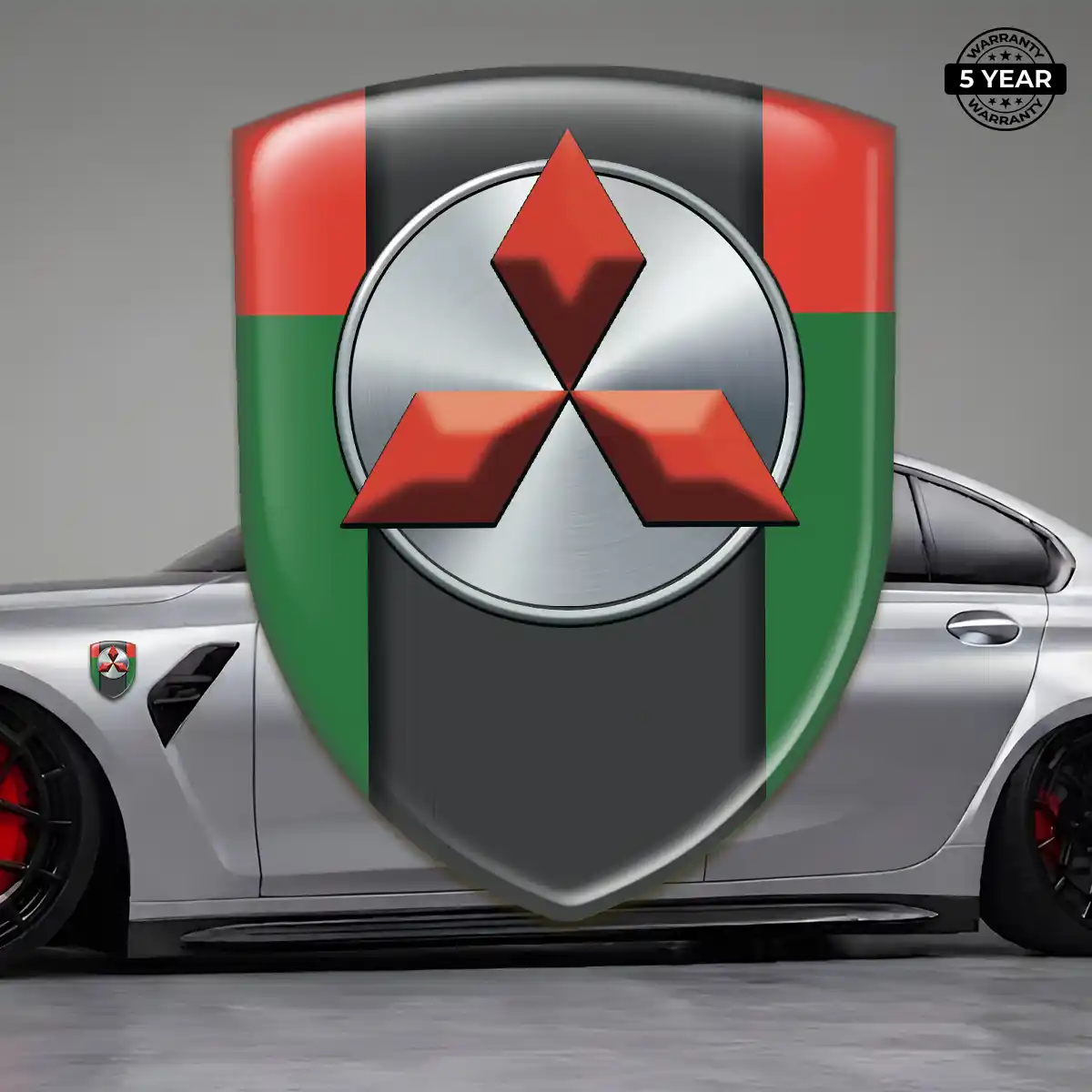 Mitsubishi 3D Logo Sticker Refined Design