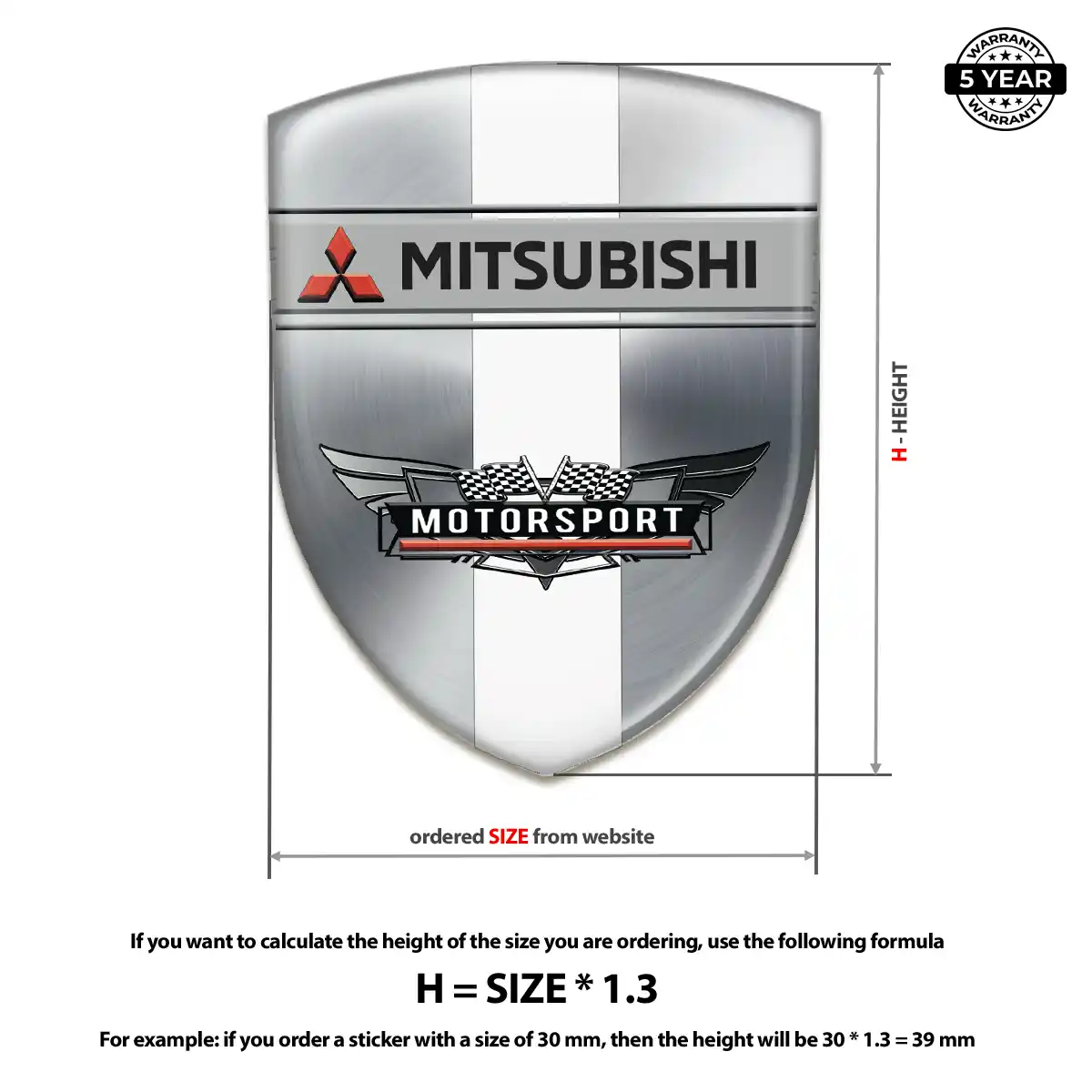 Mitsubishi 3D Resin Sticker Deluxe Edition