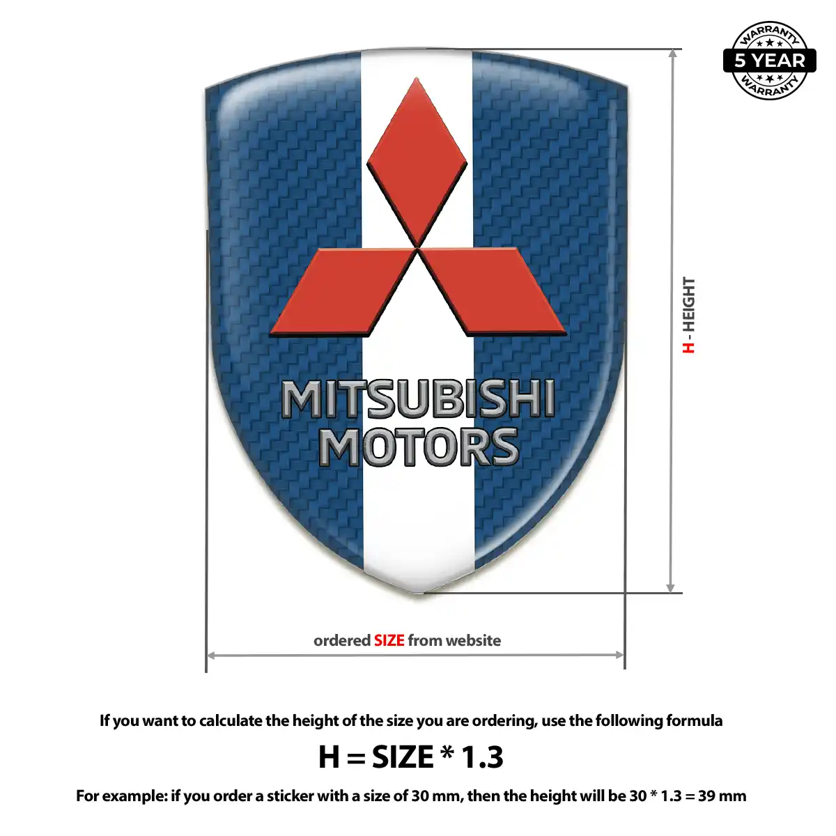 Mitsubishi 3D Resin Sticker Exclusive Series