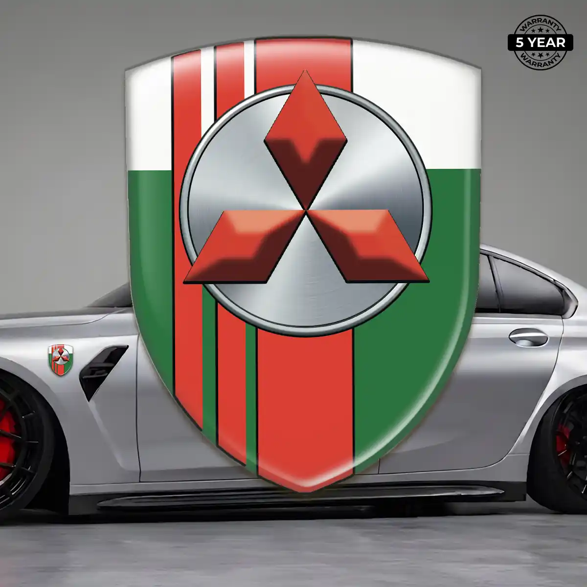 Mitsubishi 3D Resin Sticker Sleek Style