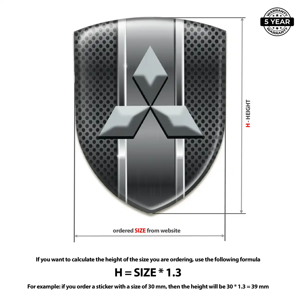 Mitsubishi Automotive Emblem Sticker Elite Edition
