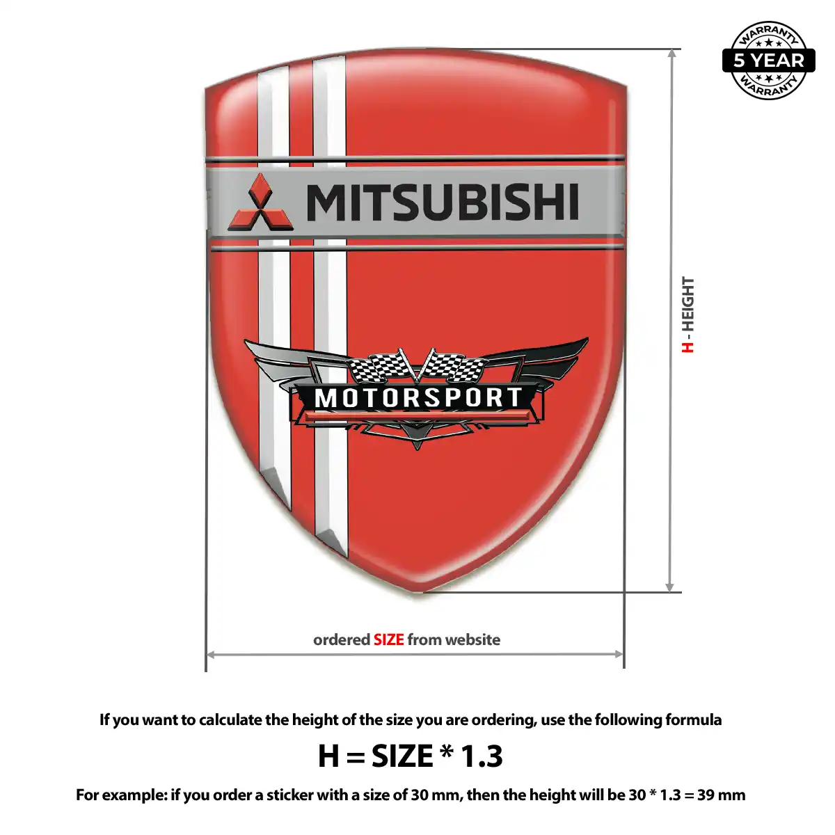 Mitsubishi Automotive Emblem Sticker Exclusive Series