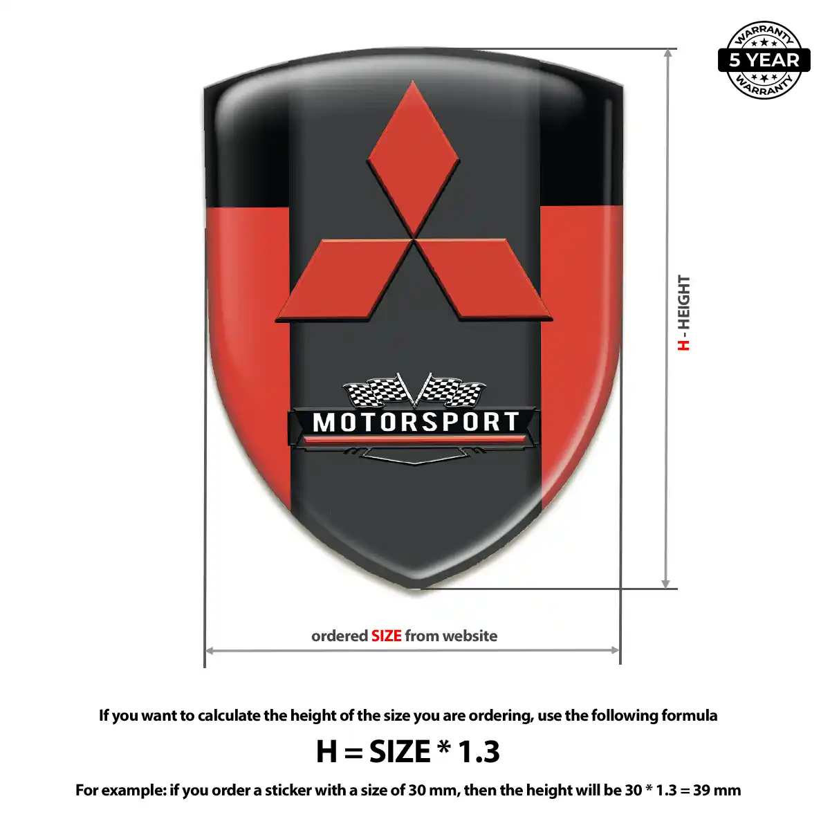 Mitsubishi Automotive Emblem Sticker Noble Edition