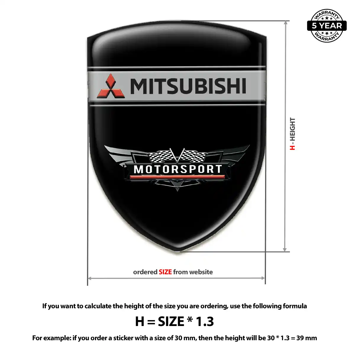Mitsubishi Automotive Emblem Sticker Prestige Line