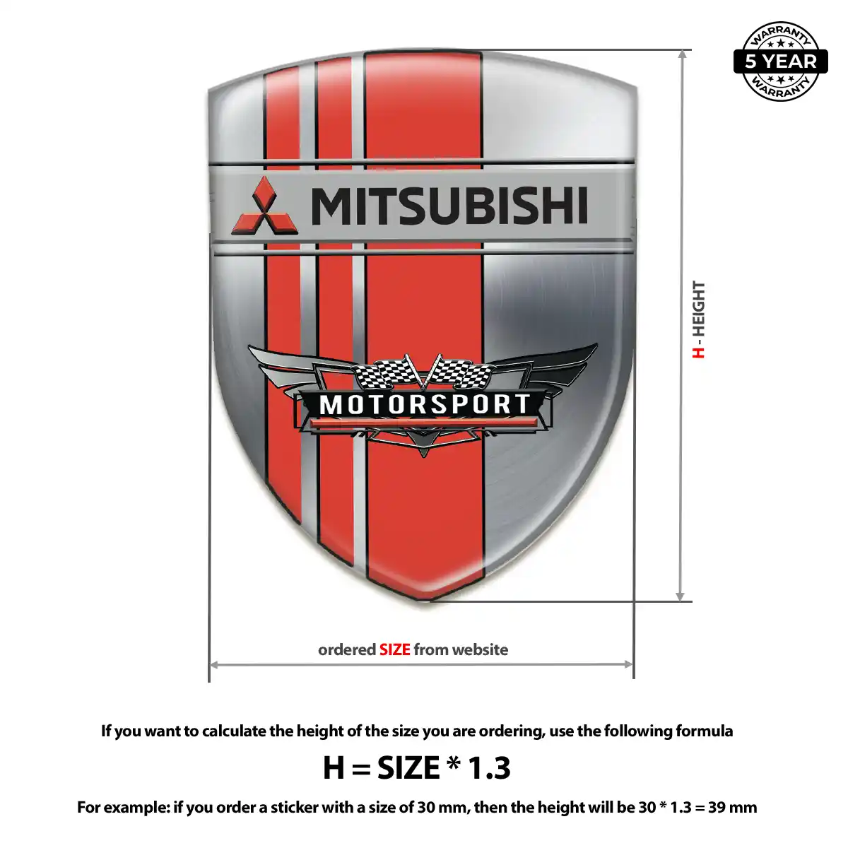 Mitsubishi Automotive Emblem Sticker Prime Quality