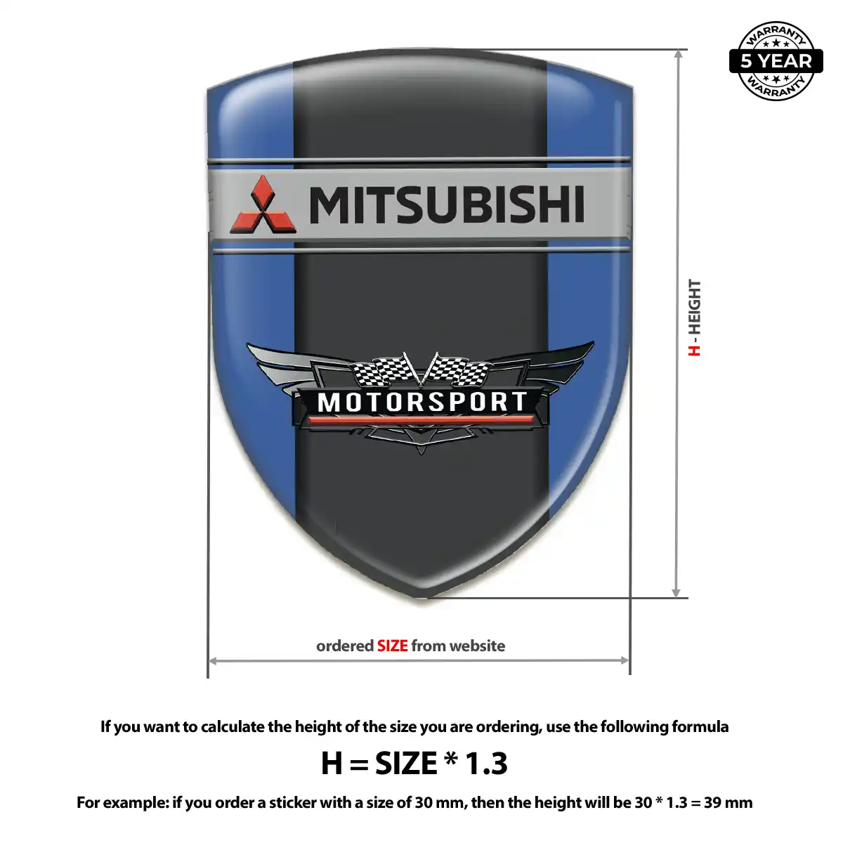 Mitsubishi Automotive Emblem Sticker Refined Design