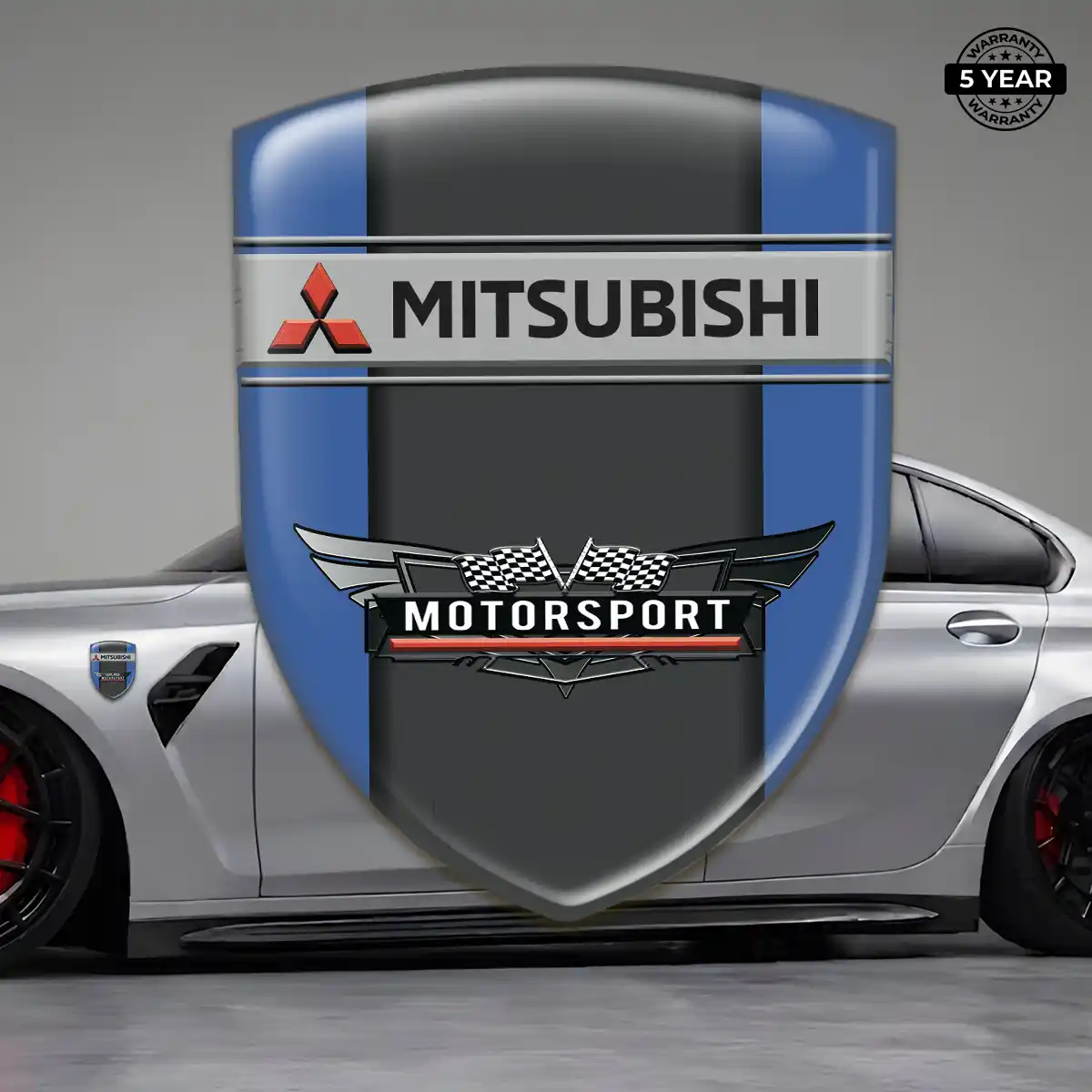 Mitsubishi Automotive Emblem Sticker Refined Design