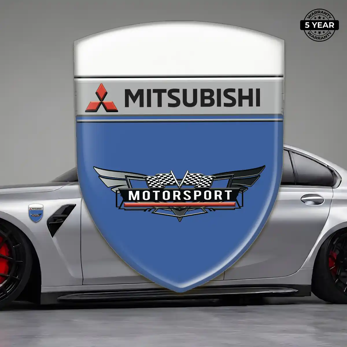 Mitsubishi Automotive Emblem Sticker Sleek Style