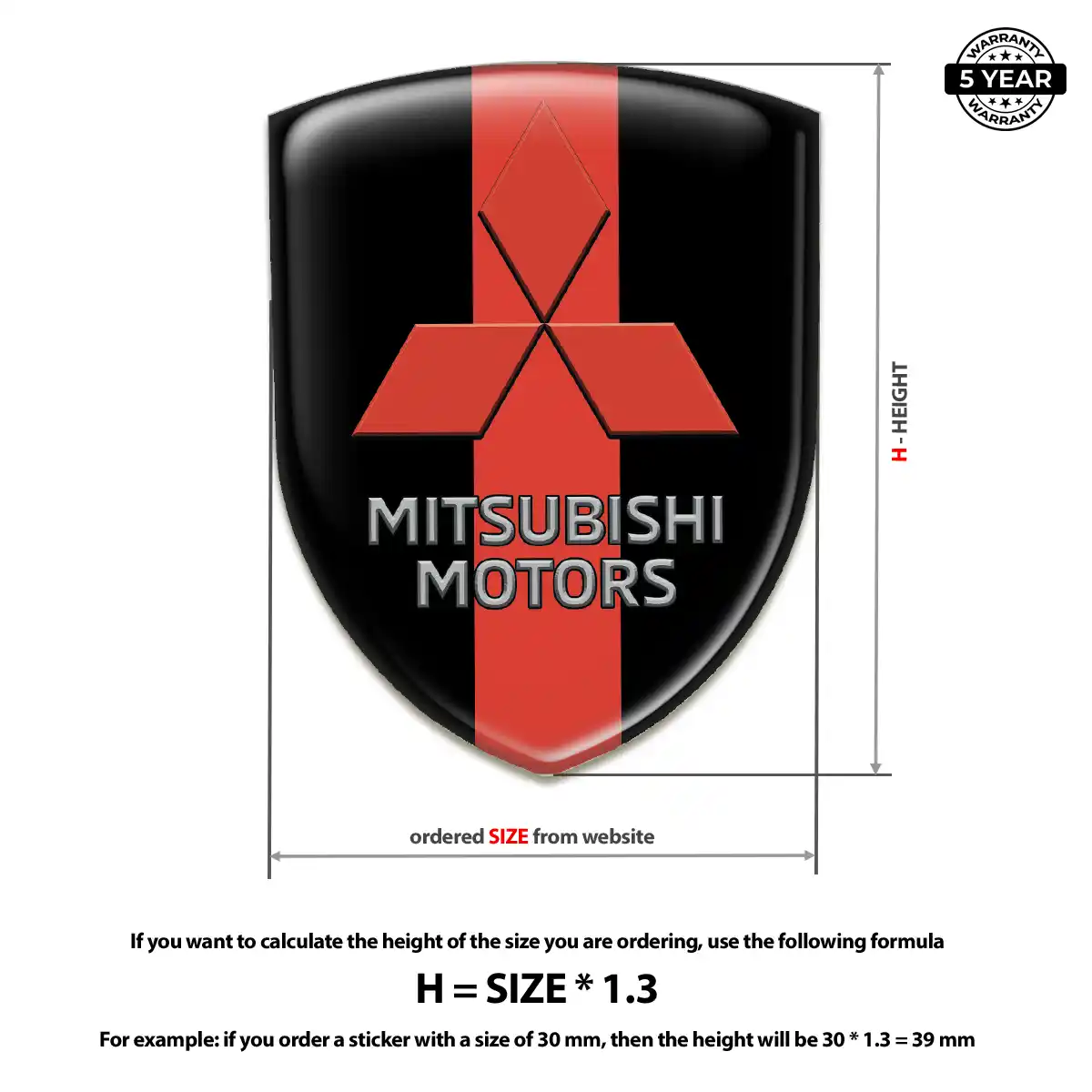 Mitsubishi Automotive Emblem Sticker Superior Craft