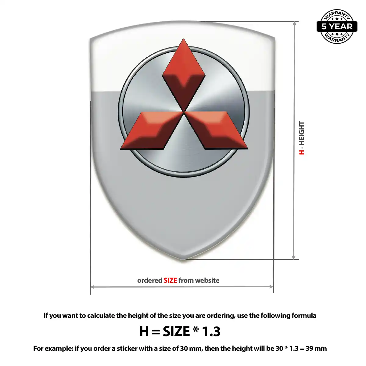 Mitsubishi Automotive Logo Sticker Deluxe Edition