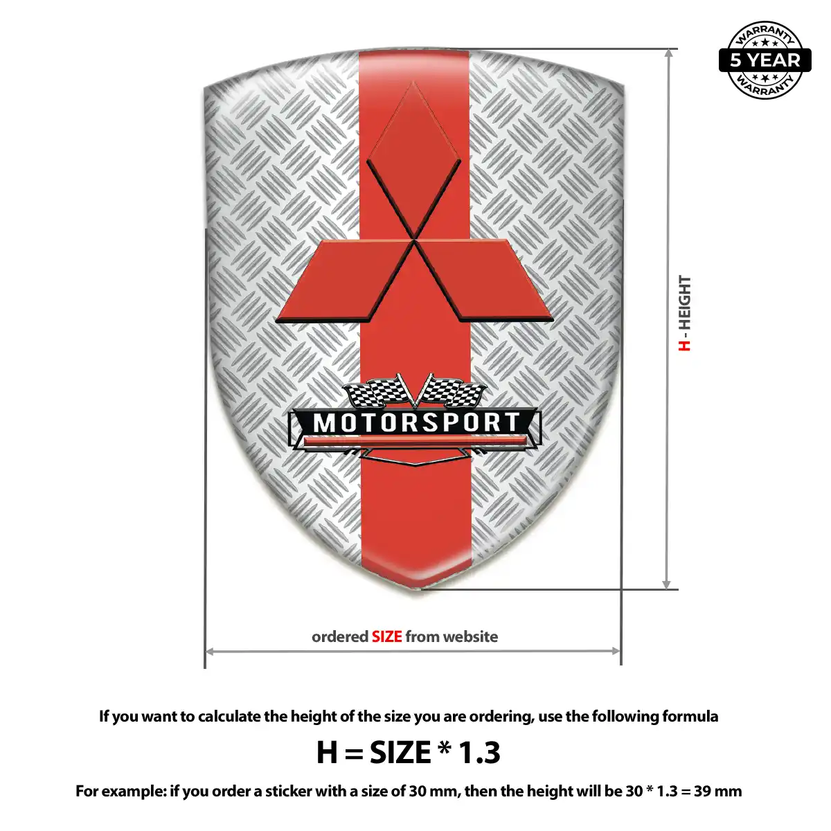 Mitsubishi Automotive Logo Sticker Elite Edition