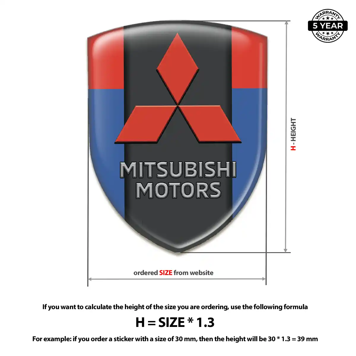 Mitsubishi Automotive Logo Sticker Exclusive Series
