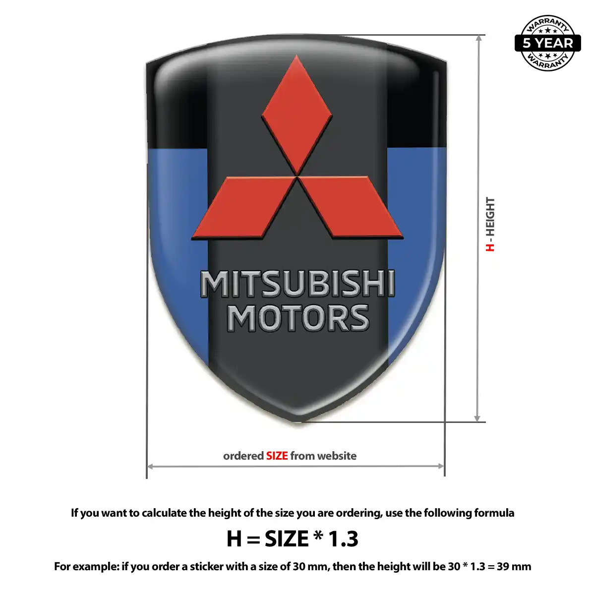 Mitsubishi Automotive Logo Sticker Noble Edition