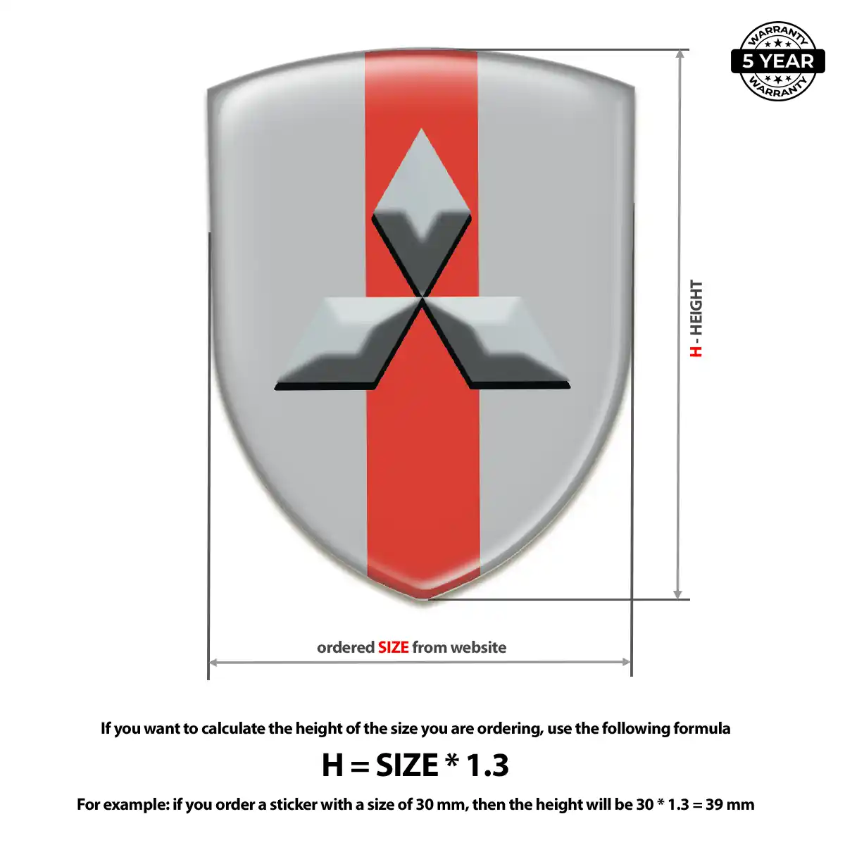 Mitsubishi Automotive Logo Sticker Prestige Line