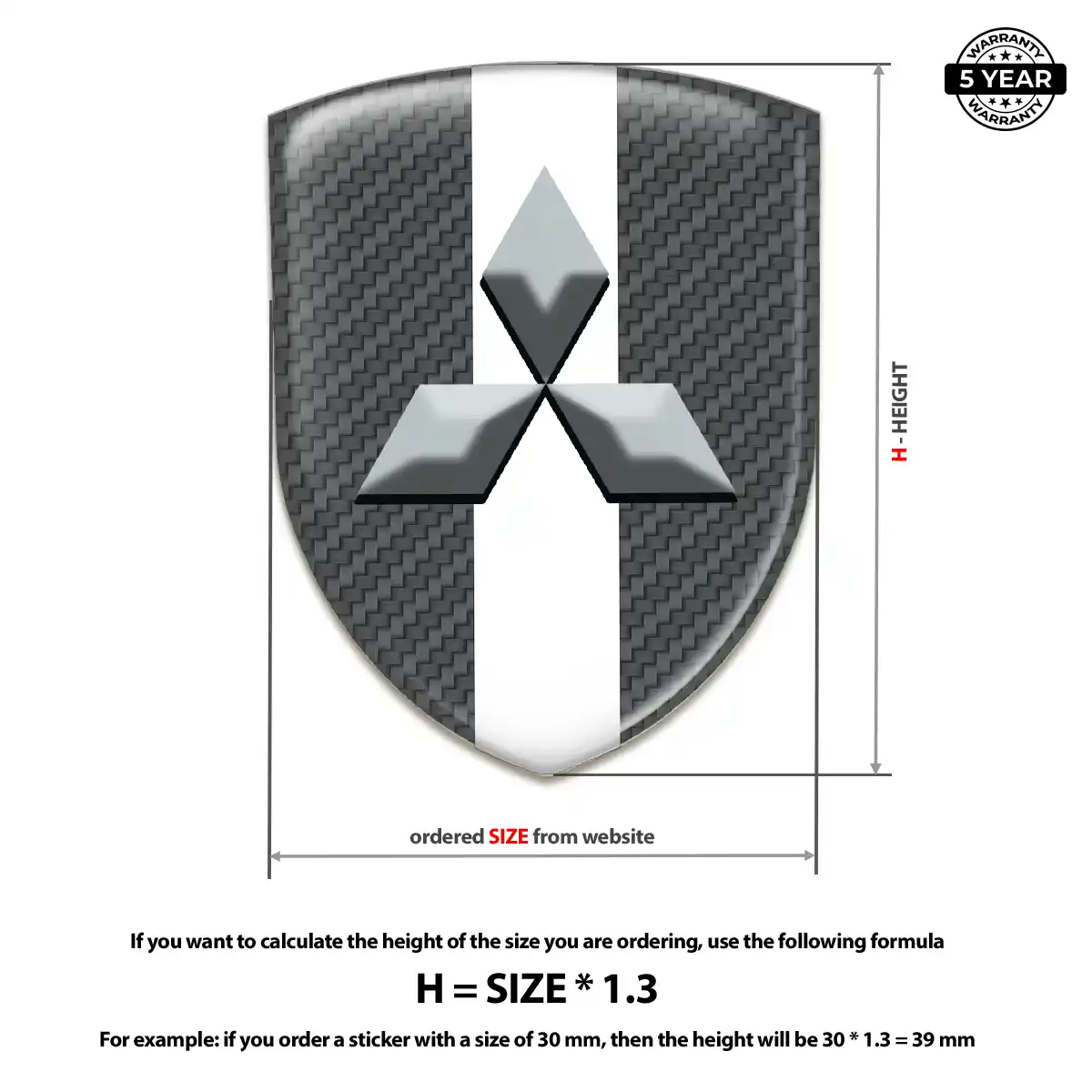 Mitsubishi Automotive Logo Sticker Sleek Style