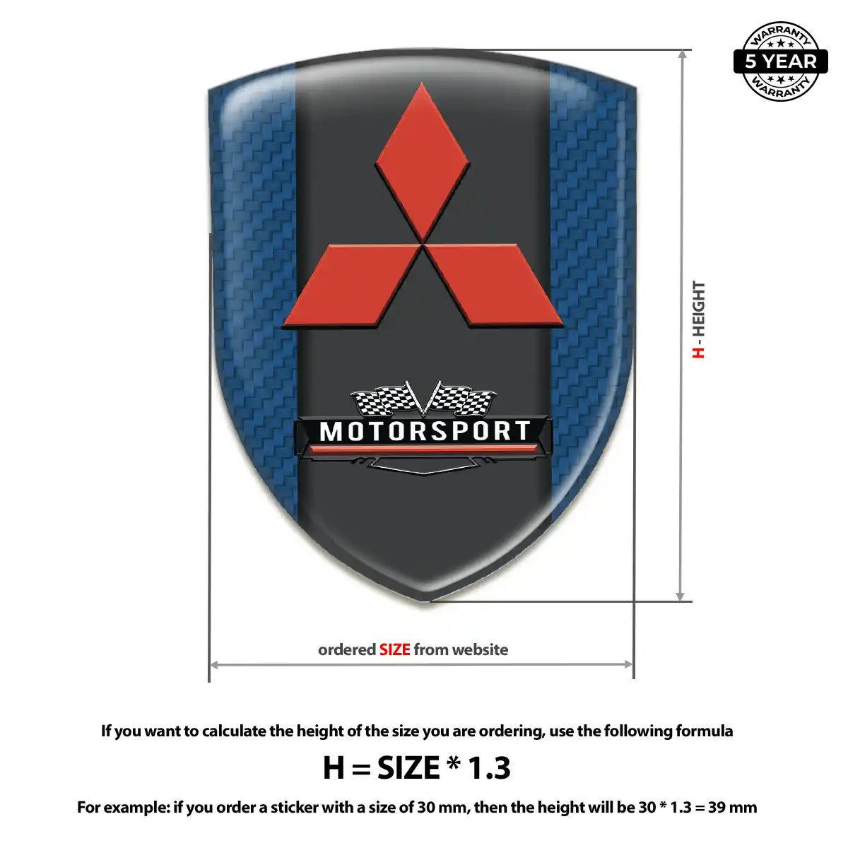 Mitsubishi Automotive Logo Sticker Superior Craft