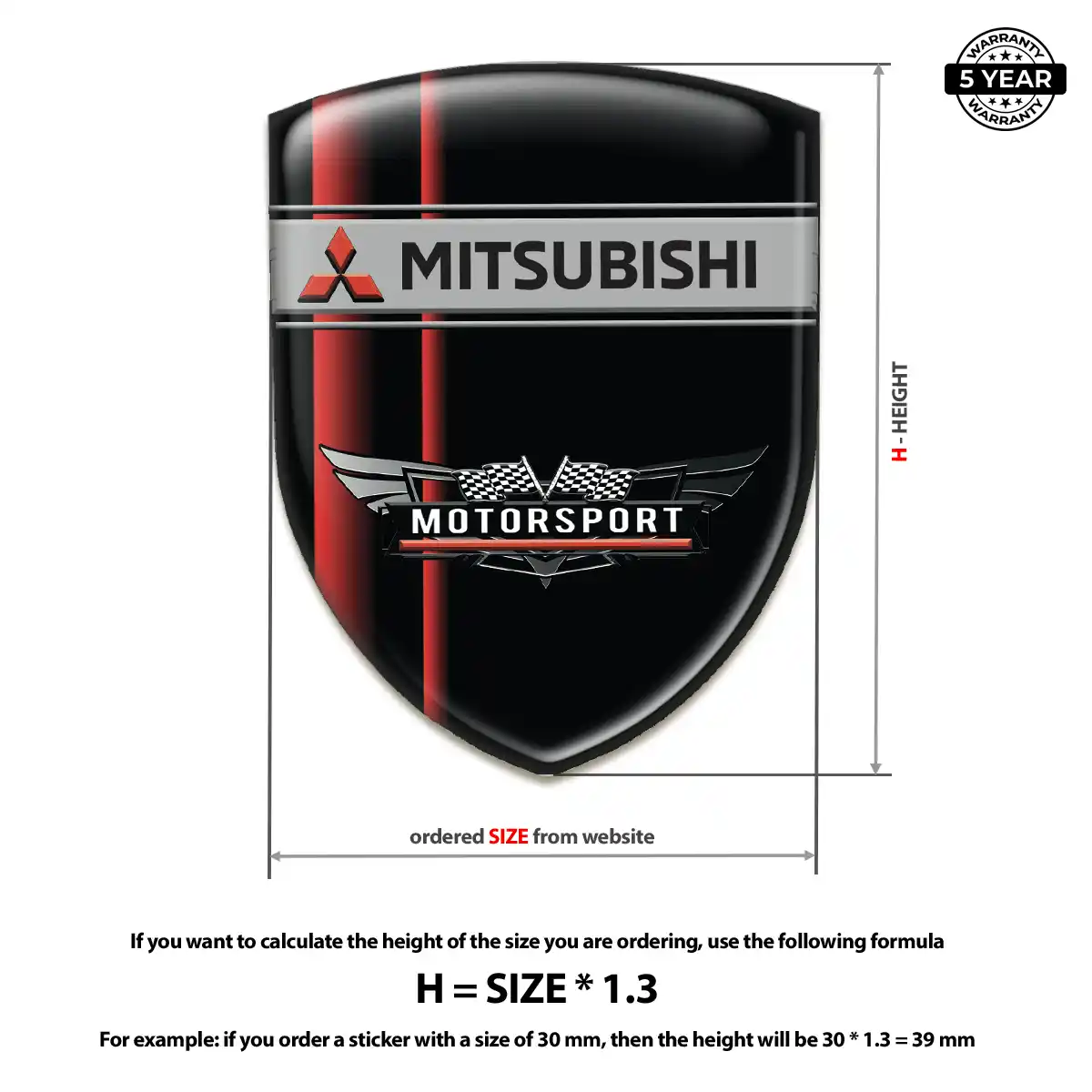 Mitsubishi Automotive Resin Decal Deluxe Edition