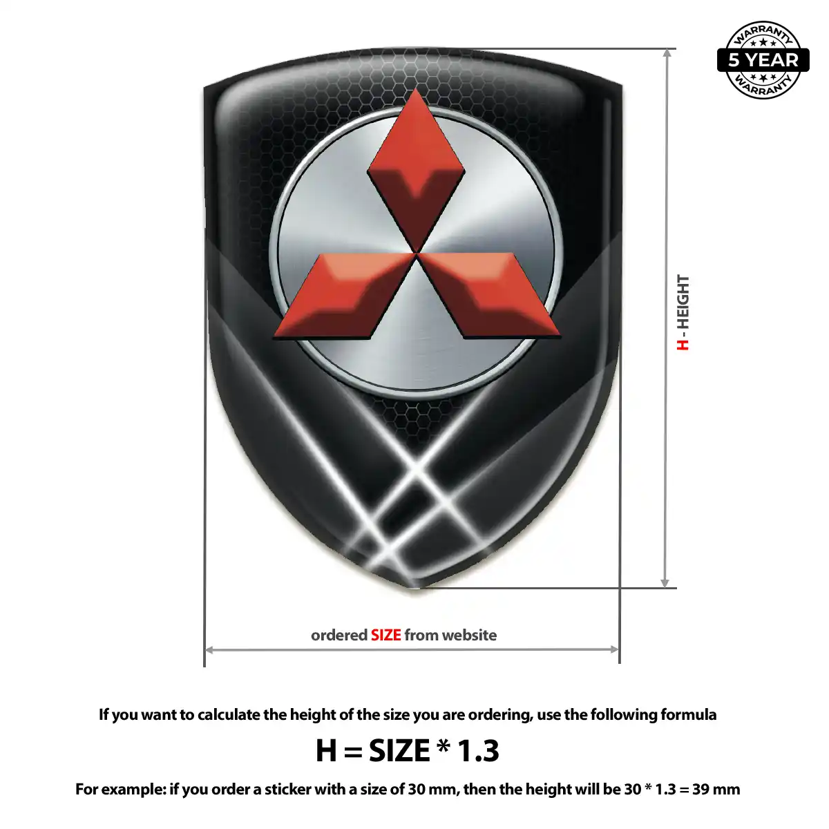 Mitsubishi Automotive Resin Decal Elite Edition