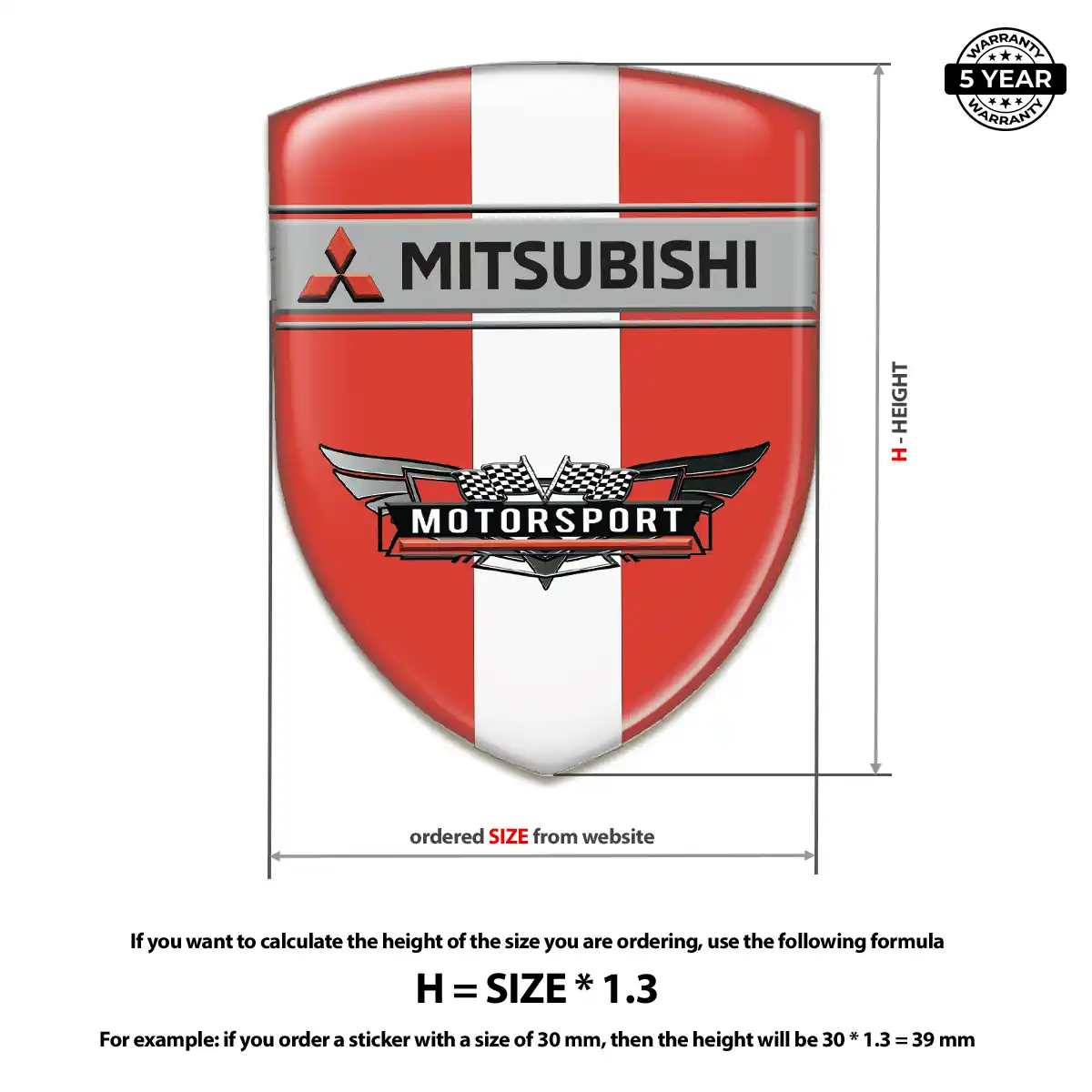 Mitsubishi Automotive Resin Decal Noble Edition