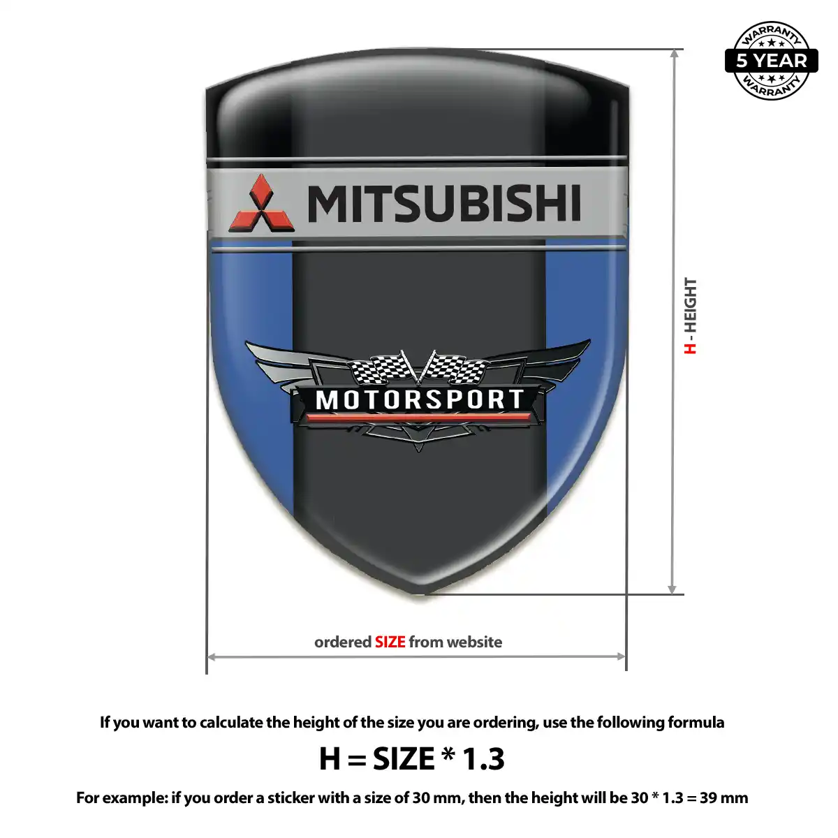 Mitsubishi Automotive Resin Decal Prestige Line