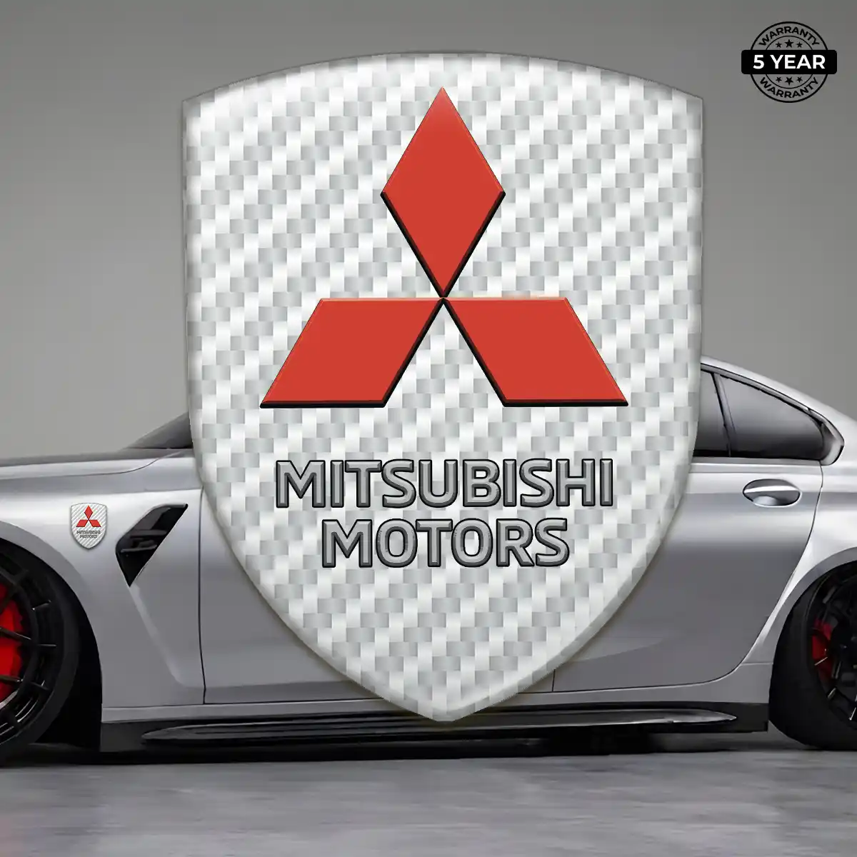 Mitsubishi Automotive Resin Decal Refined Design