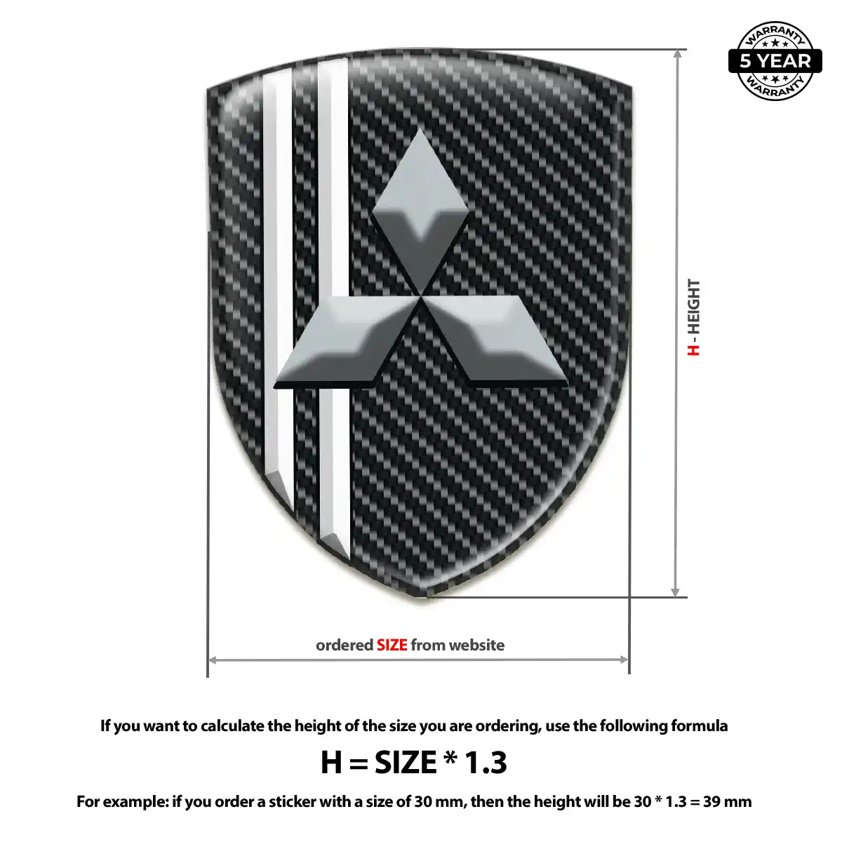 Mitsubishi Automotive Resin Decal Signature Grade
