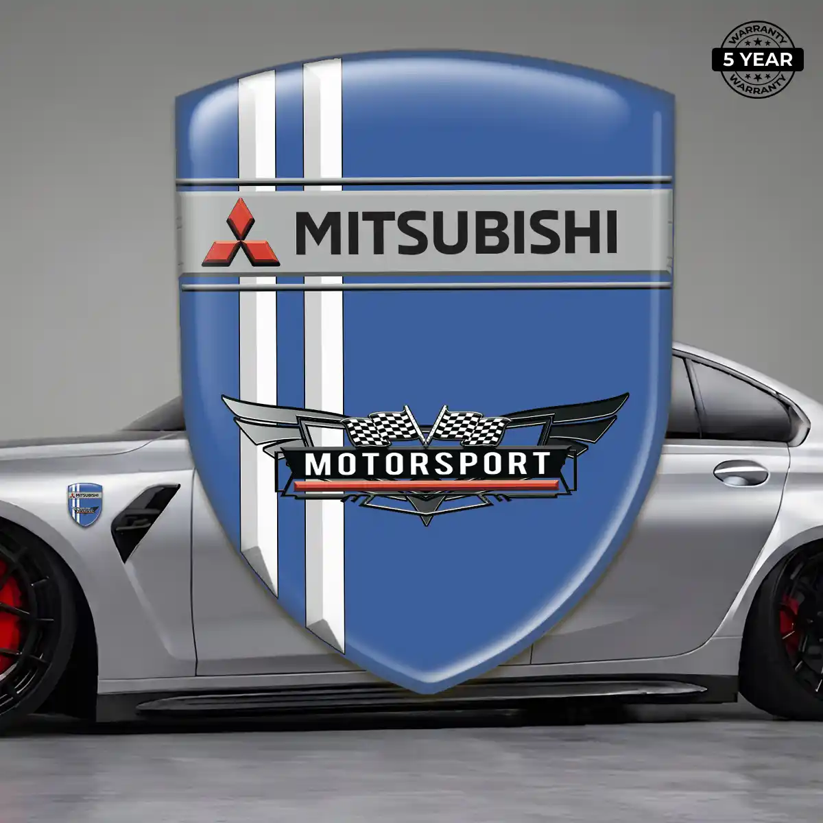 Mitsubishi Automotive Resin Decal Sleek Style