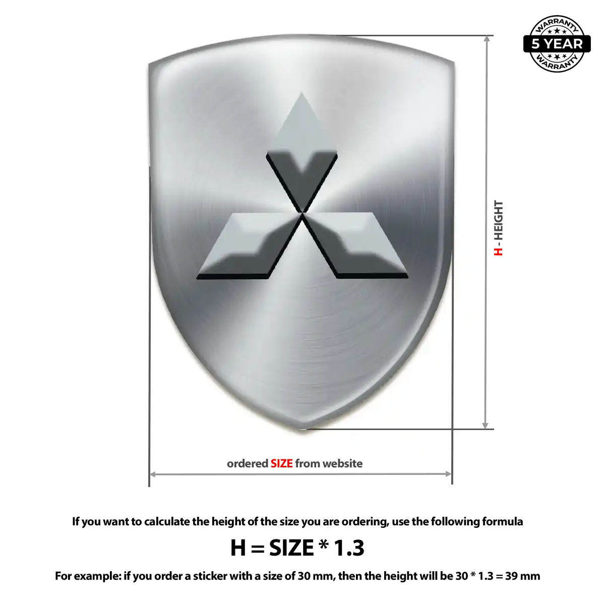 Mitsubishi Badge Elite Finish