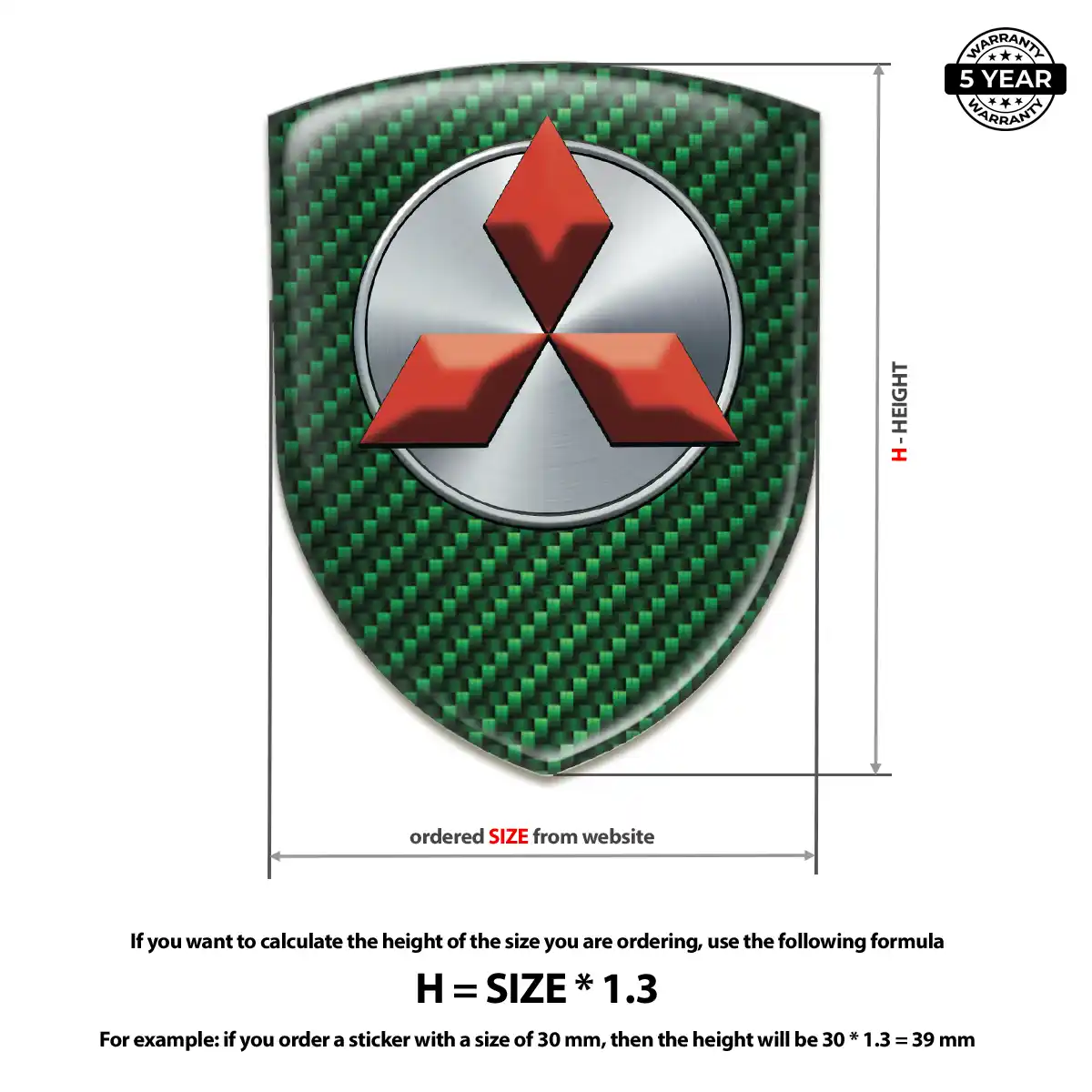 Mitsubishi Badge Sleek Style