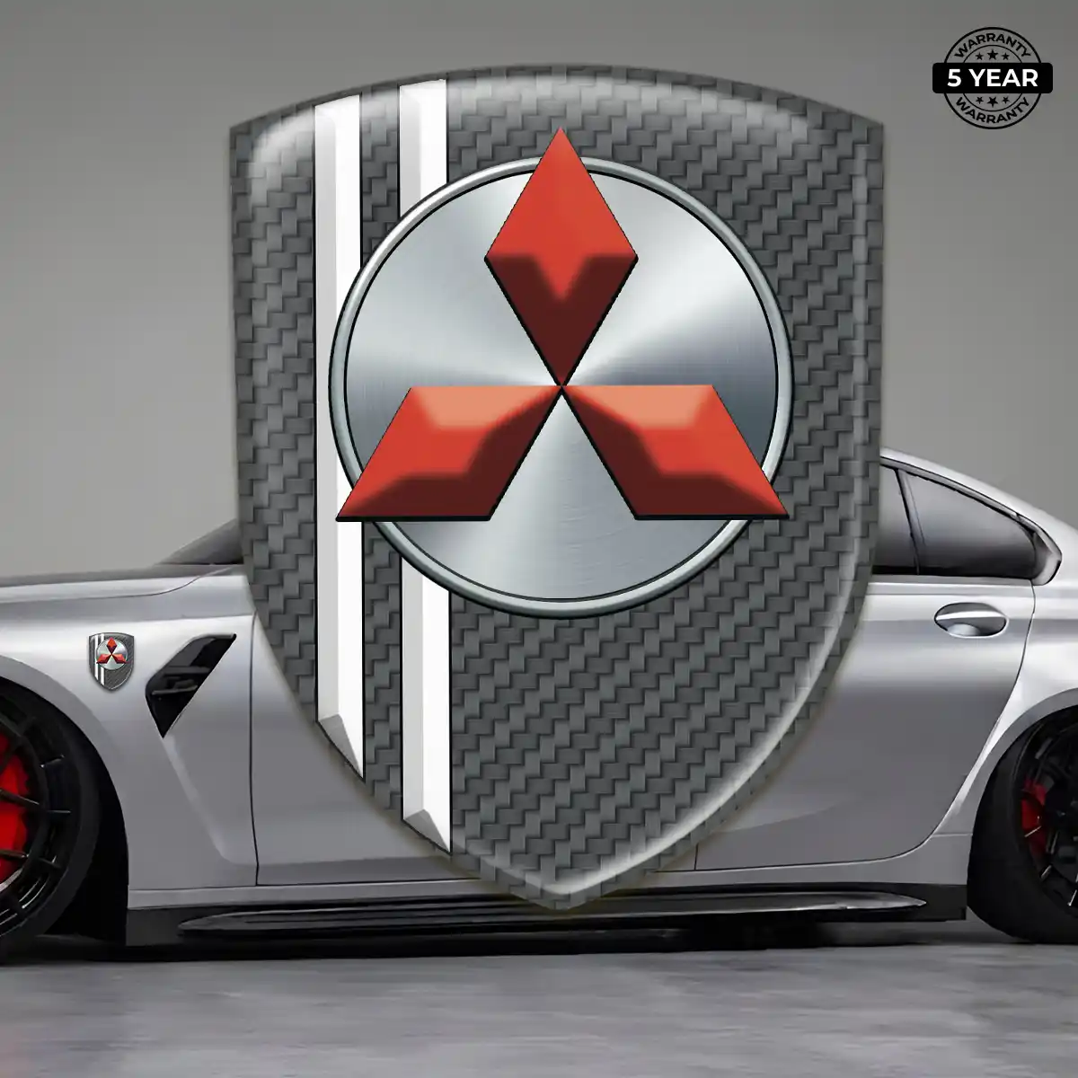 Mitsubishi Car Badge Sticker Deluxe Edition