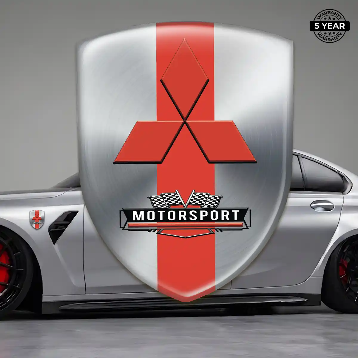Mitsubishi Car Badge Sticker Refined Design