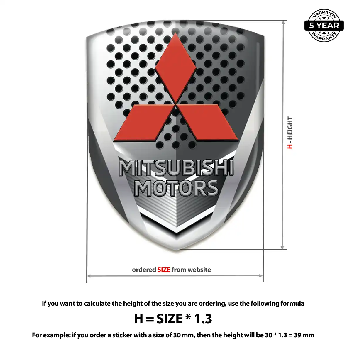 Mitsubishi Car Emblem Decal Exclusive Series