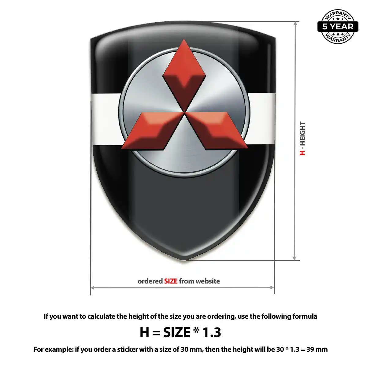 Mitsubishi Car Emblem Decal Noble Edition