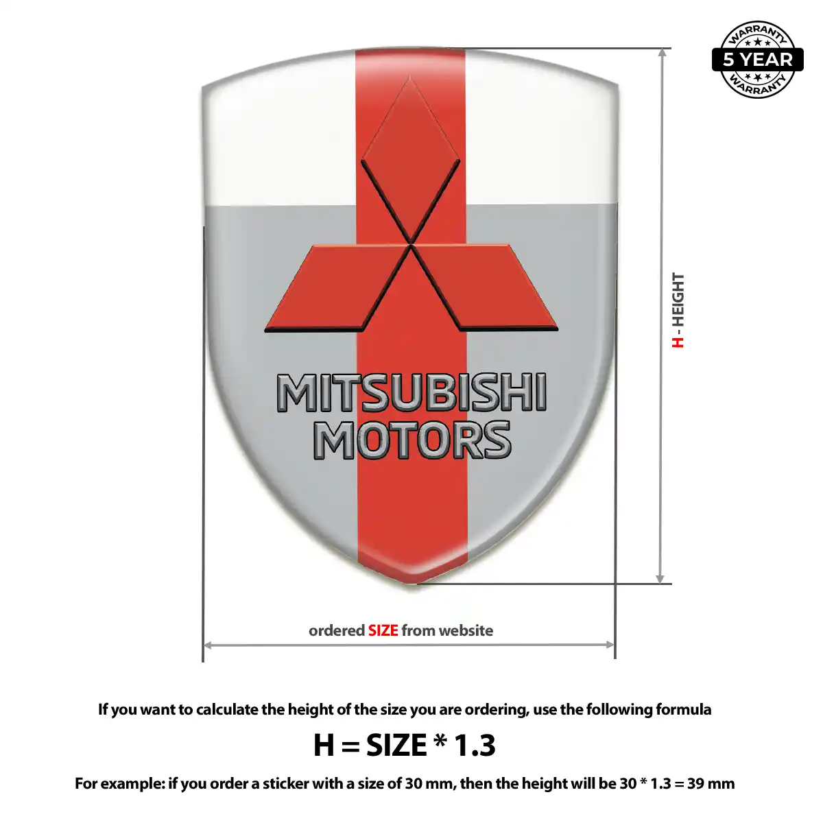 Mitsubishi Car Emblem Decal Refined Design