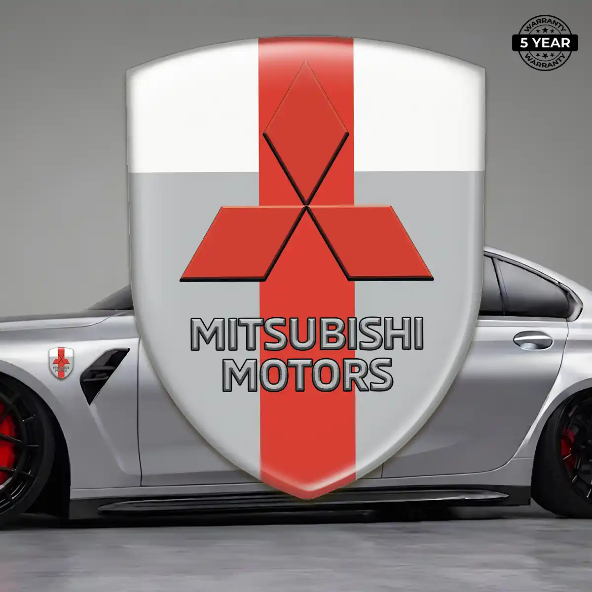Mitsubishi Car Emblem Decal Refined Design