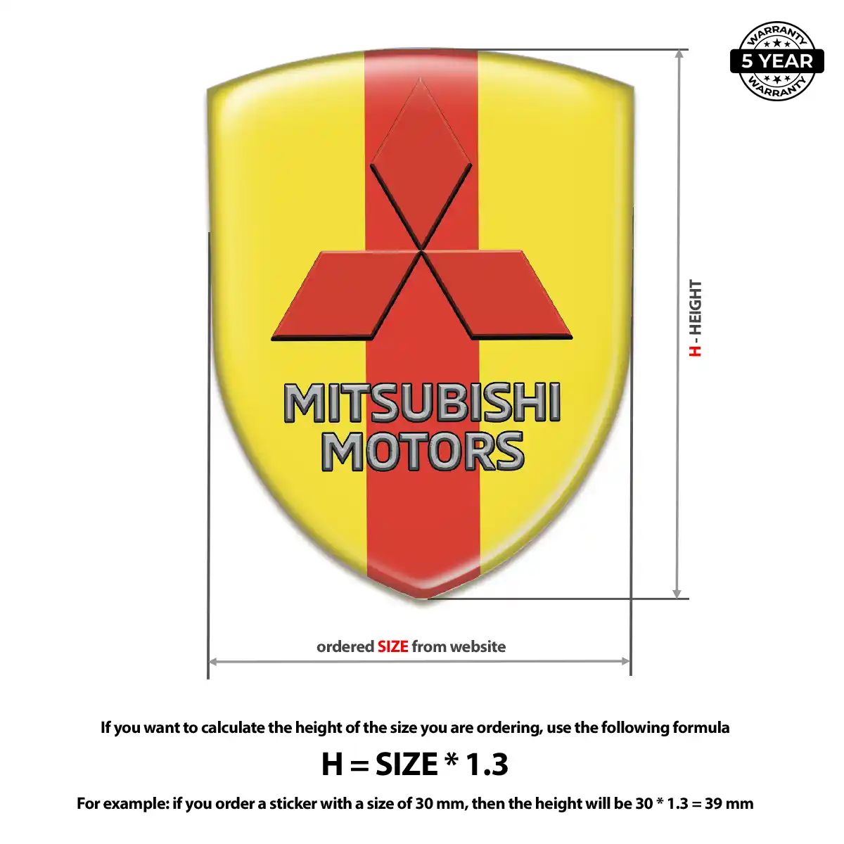 Mitsubishi Car Emblem Decal Signature Grade