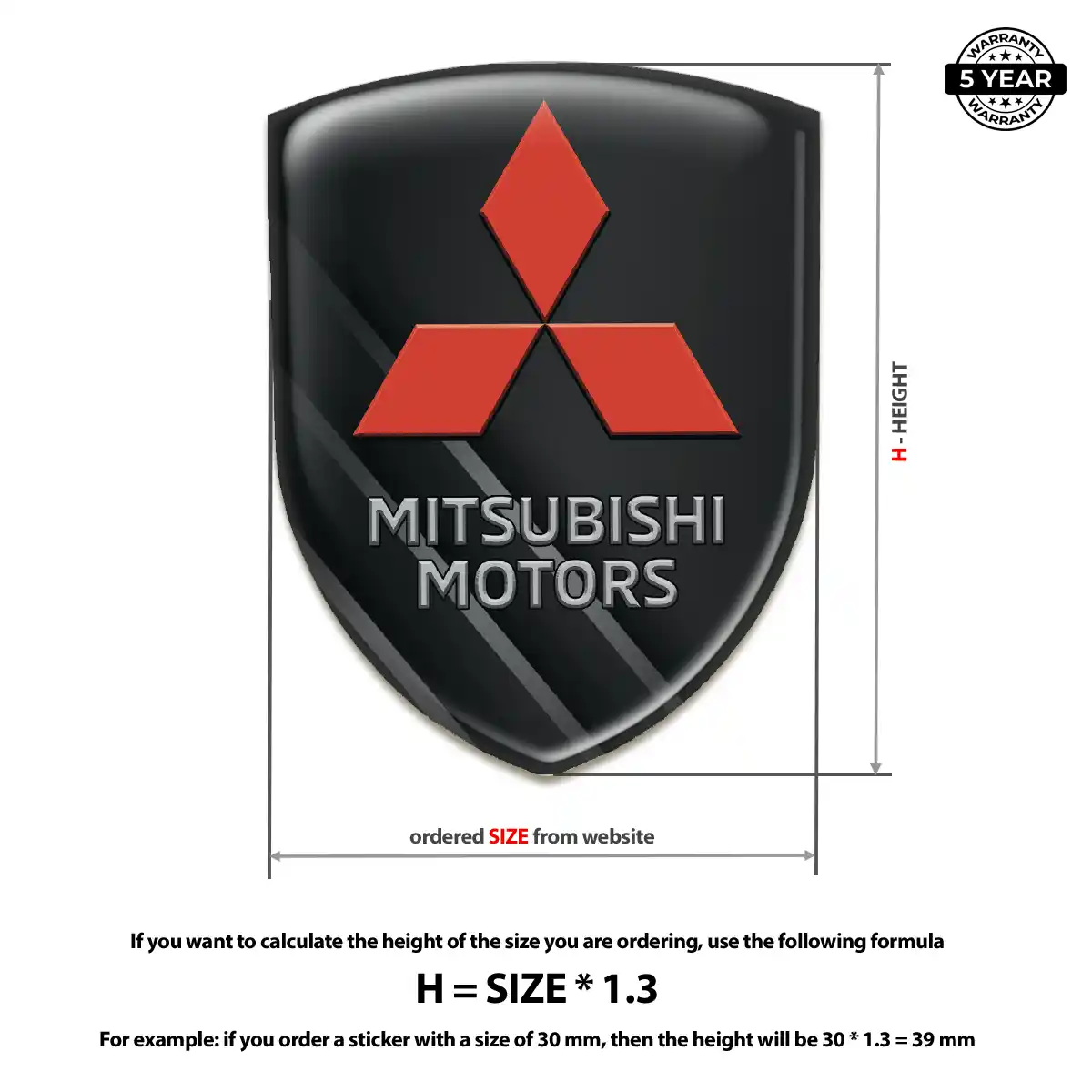 Mitsubishi Car Emblem Decal Sleek Style