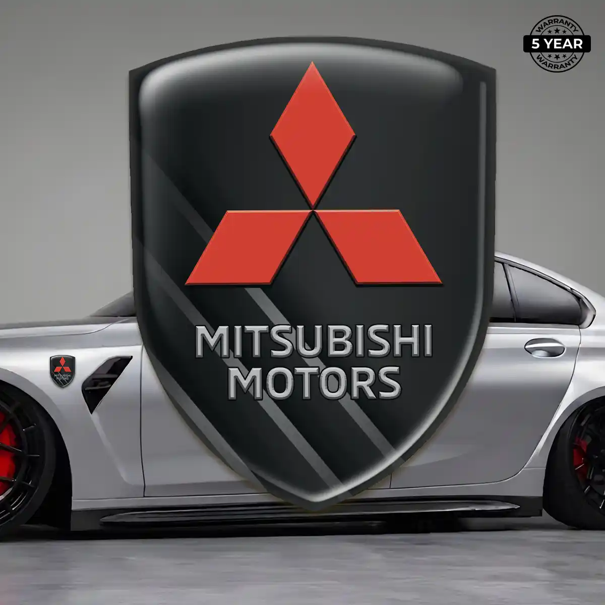 Mitsubishi Car Emblem Decal Sleek Style