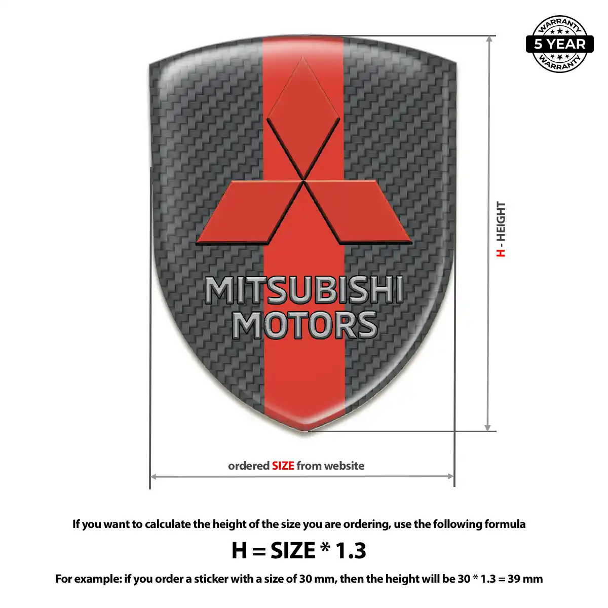 Mitsubishi Car Emblem Decal Superior Craft