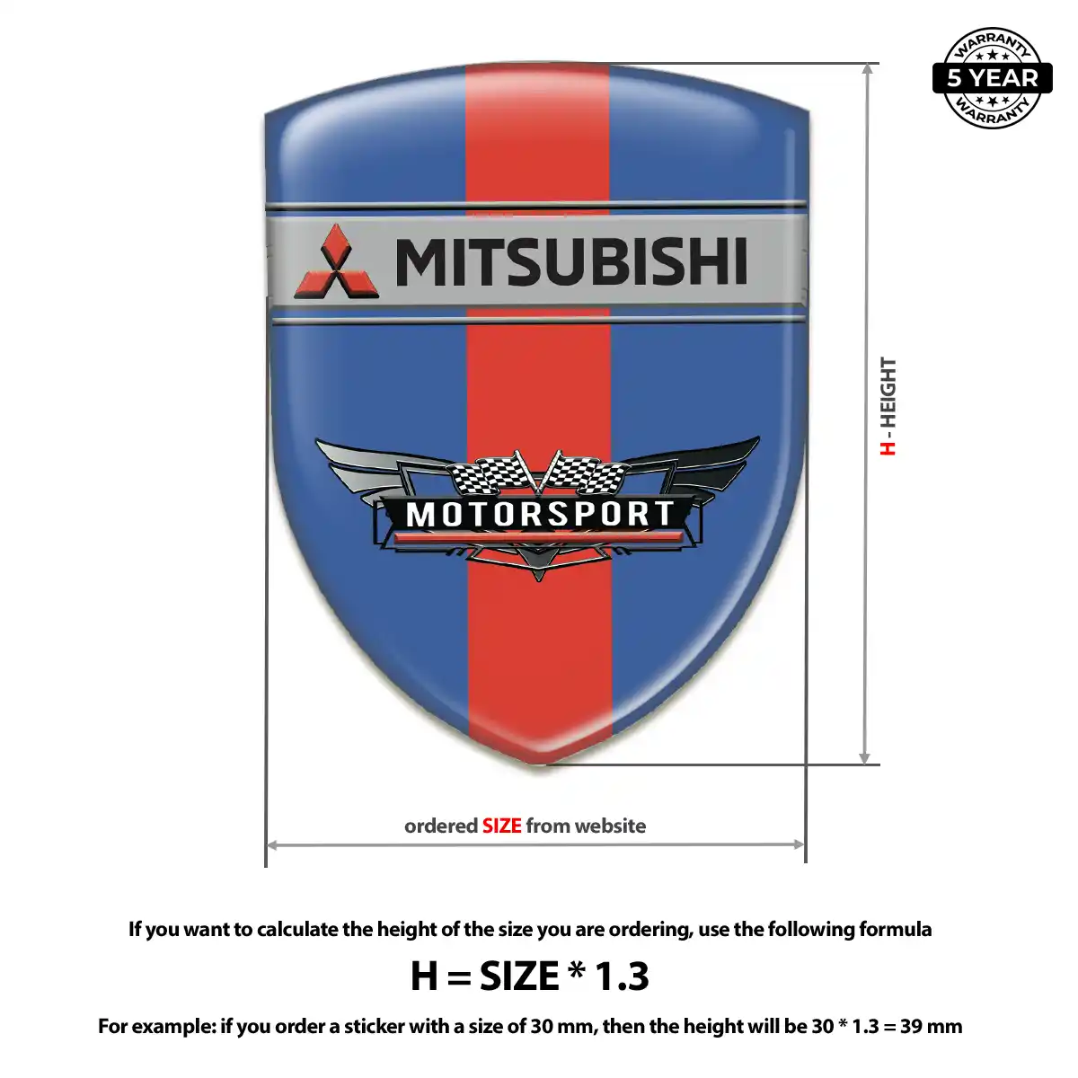 Mitsubishi Car Emblem Overlay Elite Finish