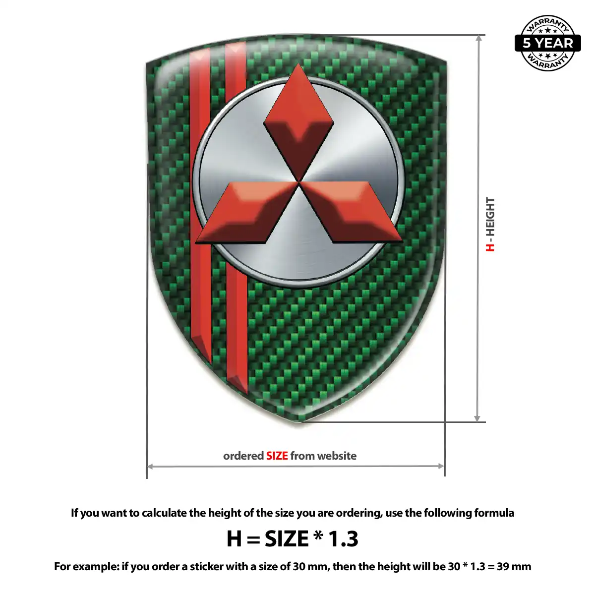 Mitsubishi Car Emblem Overlay Noble Edition