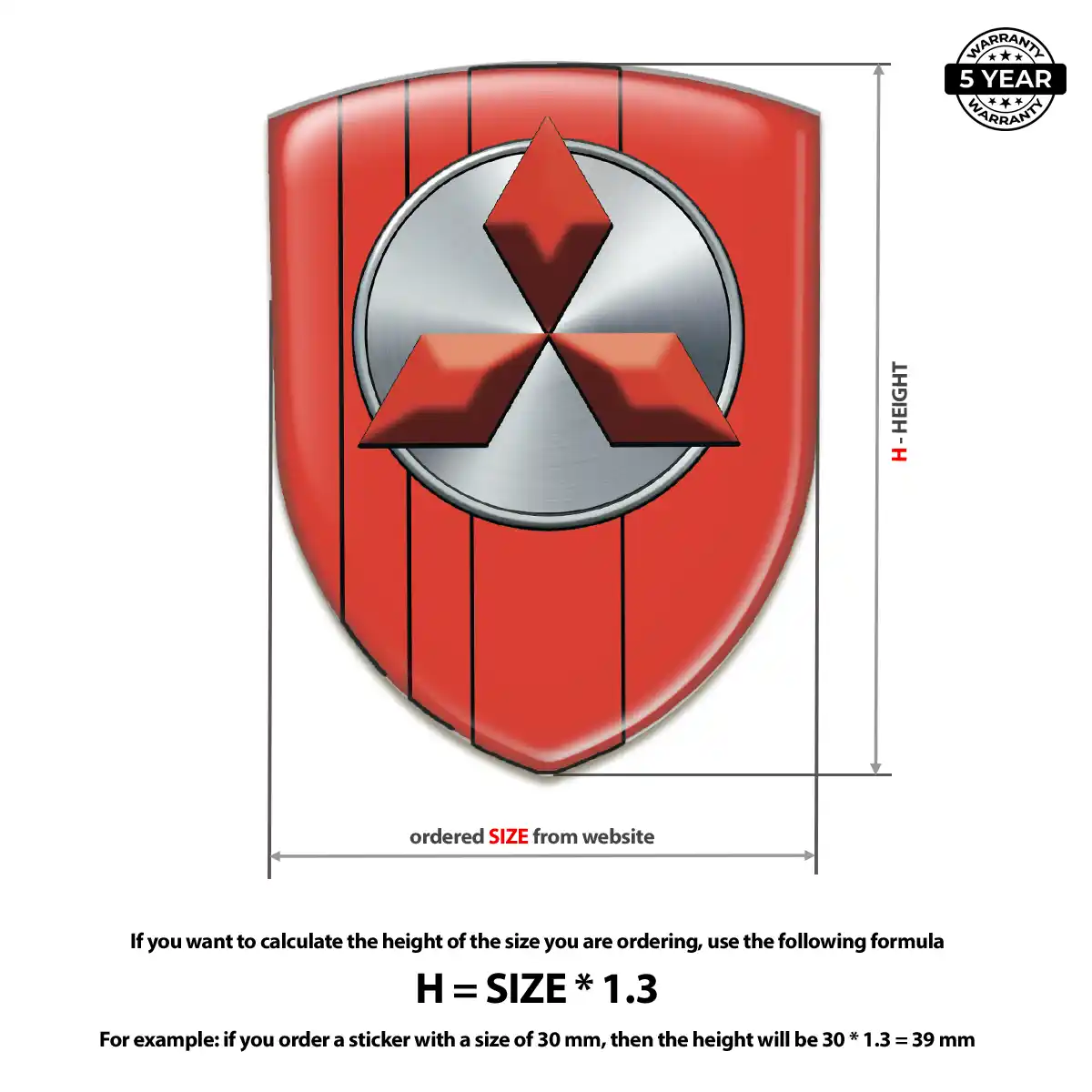 Mitsubishi Car Emblem Overlay Prestige Line
